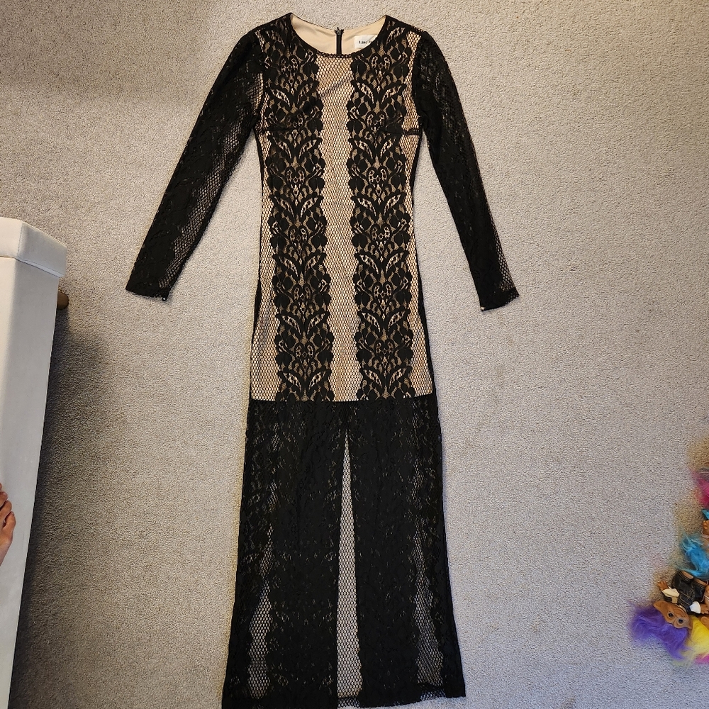 Line & Dot Black Laci Maxi Dress XS - Picture 8 of 8